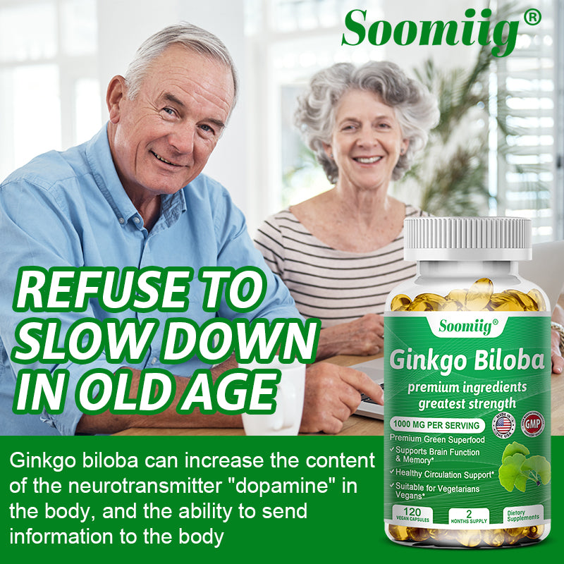 Ginkgo Biloba 1000mg, Boost Memory & Cognition, Gluten-Free