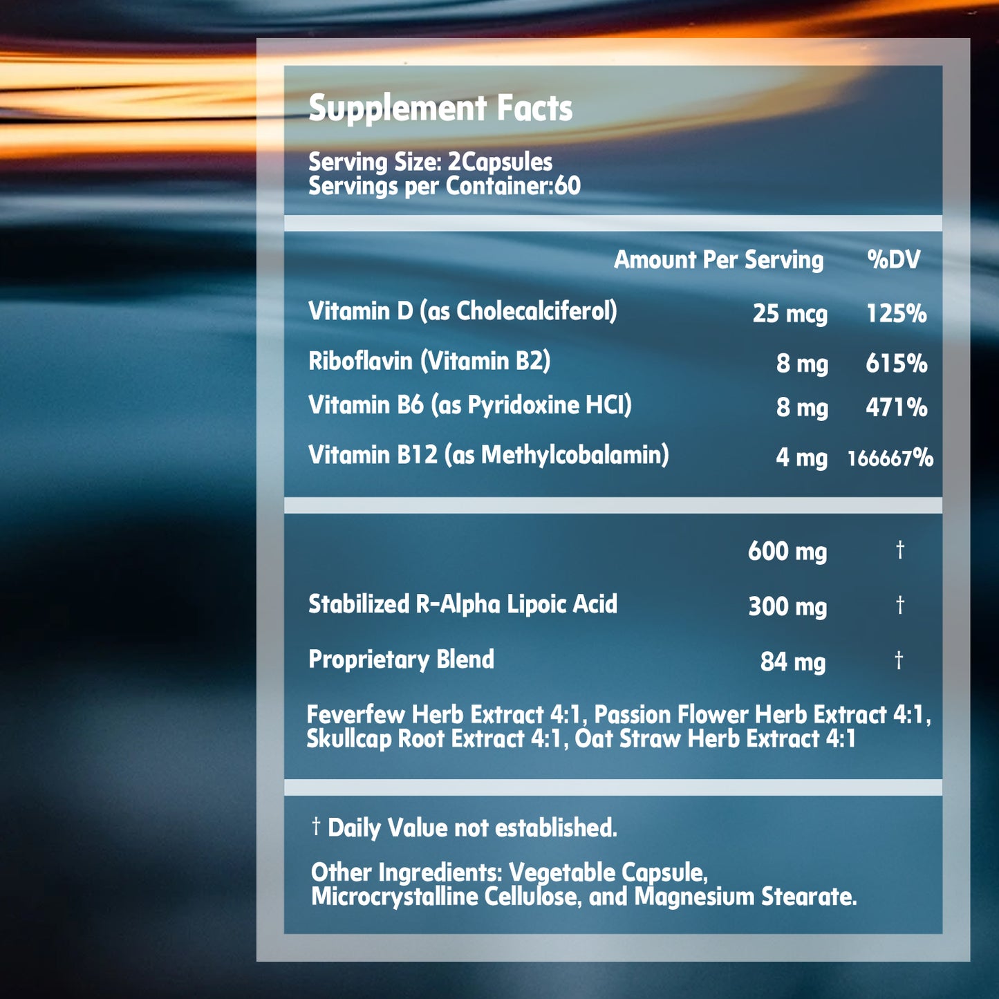 R-Alpha Lipoic Acid Nerve Support - Antioxidant, Soothing Relief