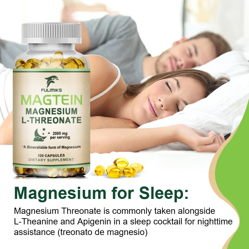 Magtein Magnesium L-Threonate Supplement, Clinically Studied to Boost Brain Magnesium, Improve Memory, Focus & Restful Sleep