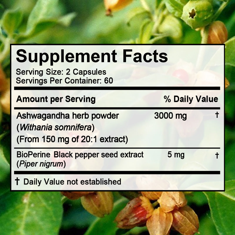 Ashwagandha 3000mg - Balance Stress, Enhance Mood Naturally