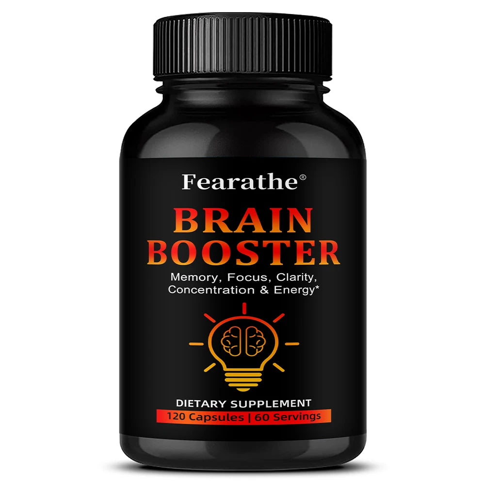 Nootropic Brain Booster Capsules - Folate, Vitamin B12 & Ginkgo Biloba, Memory Focus & Cognitive Enhancement, Vegan Non-GMO