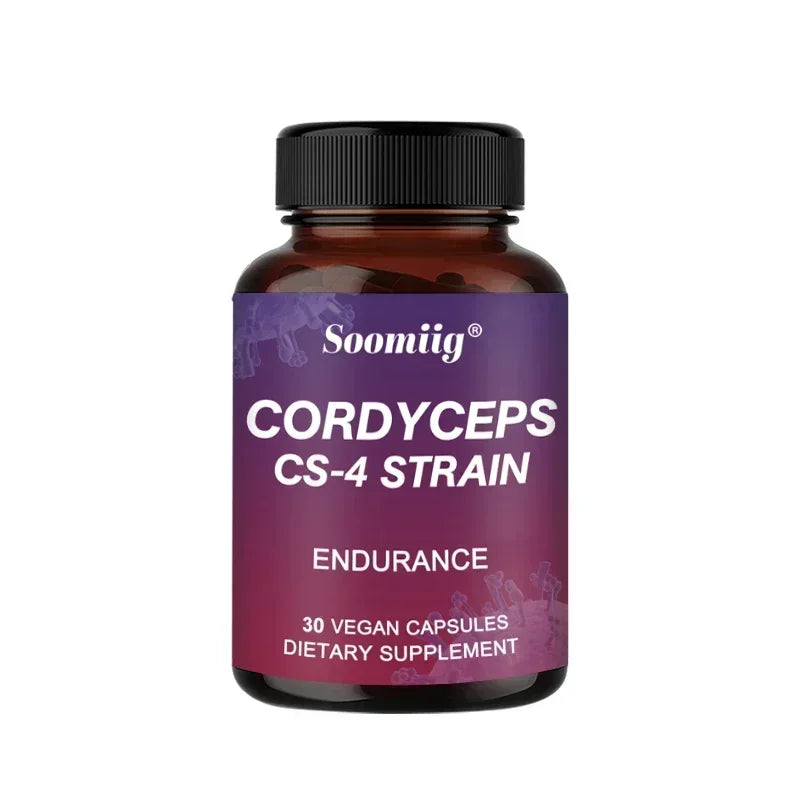 Cordyceps Capsules - Stamina and Energy Support, Helps Immune & Cardiovascular Health, Brain Supplement for Memory and Focus