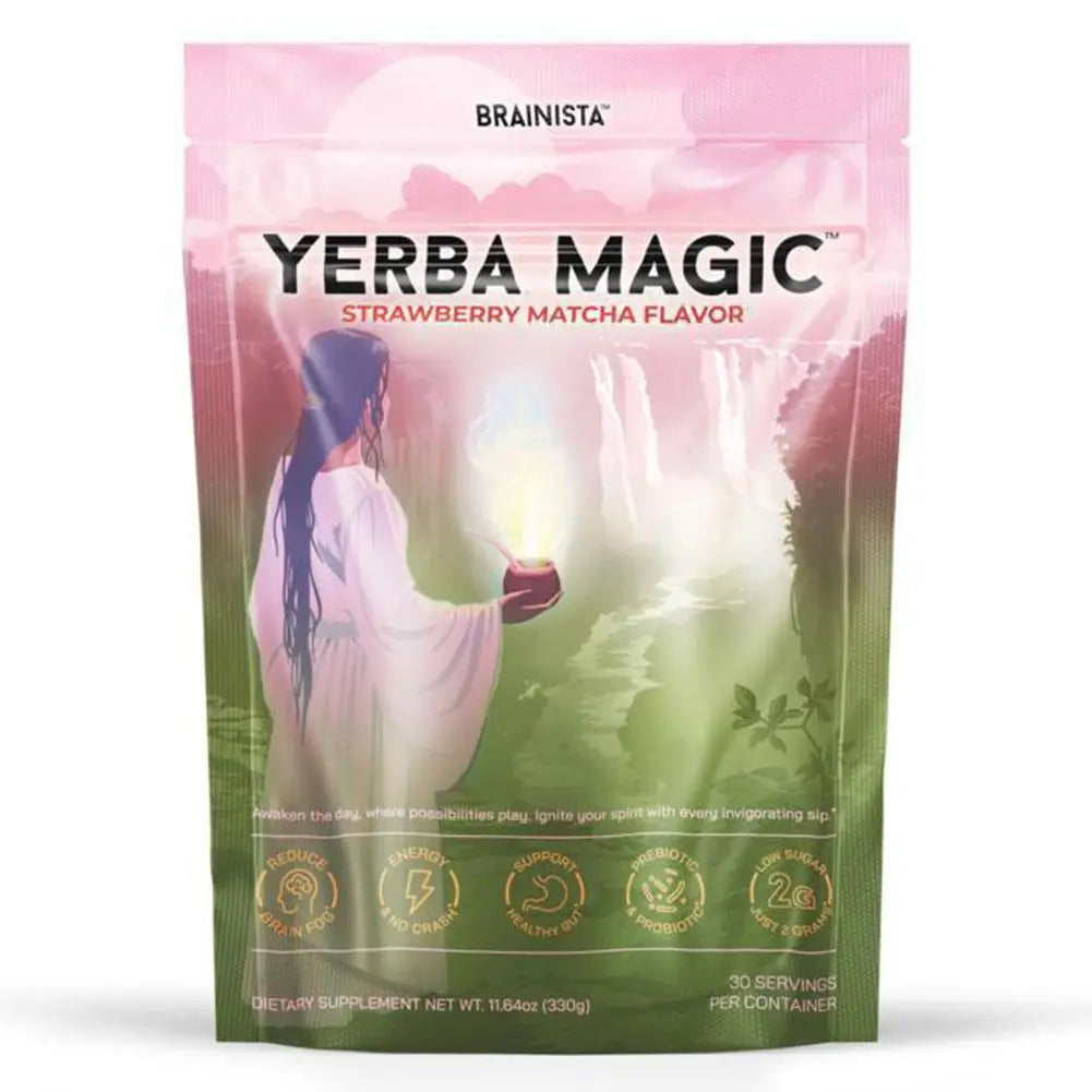 Yerba Mate Peach-Mango Tea Powder with Probiotics & Prebiotics