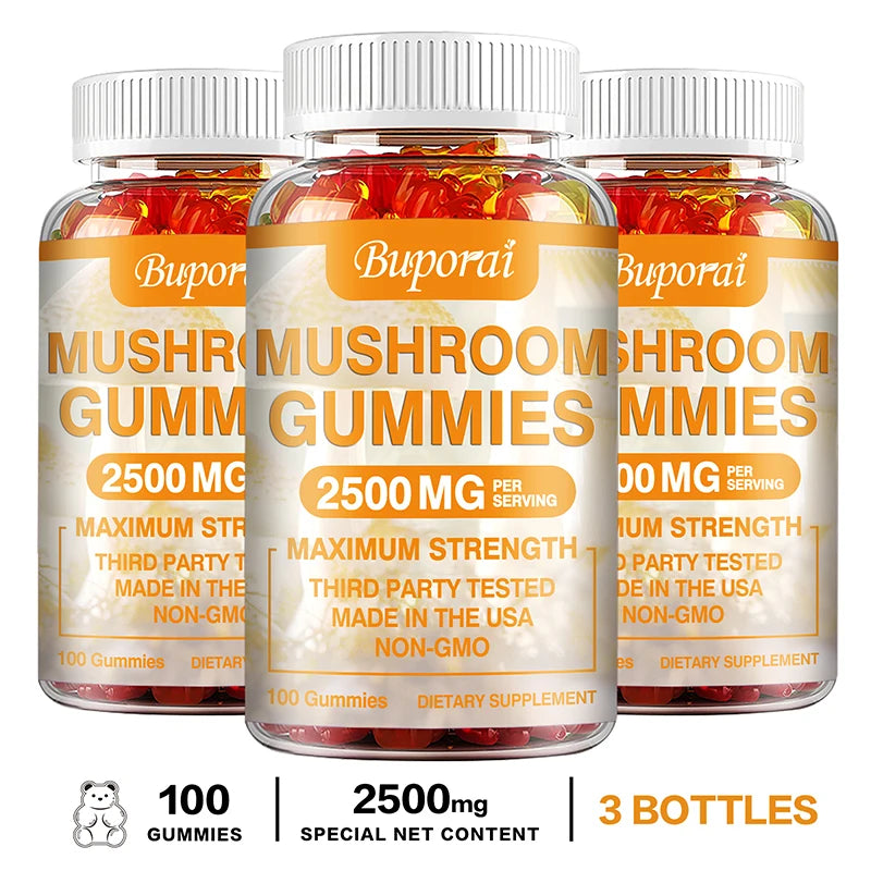 Mushroom Gummies - Boost Memory & Focus, Enhance Immunity