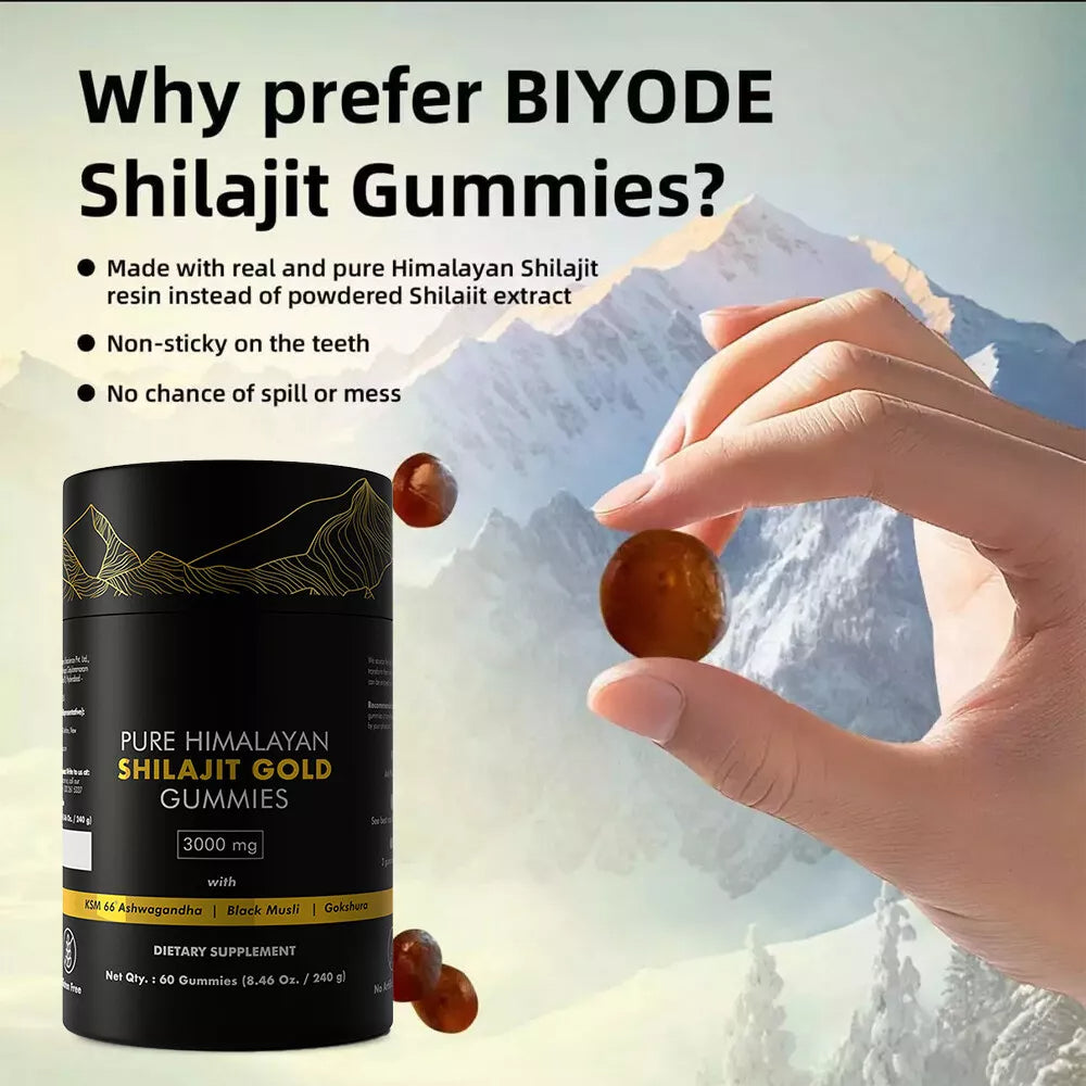 Ashwagandha Shilajit Gummies 3000mg: Energy & Immune Boost
