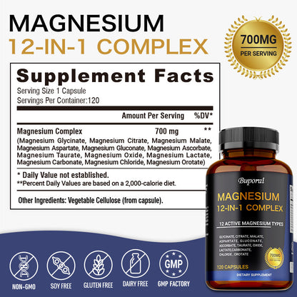 Magnesium Supplements - Muscle & Bone Health Support