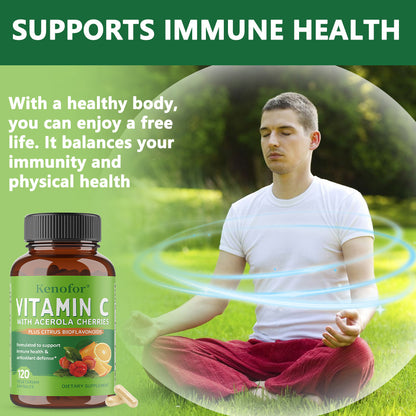 Vitamin C 500mg with Acerola & Bioflavonoids - Immune Boost
