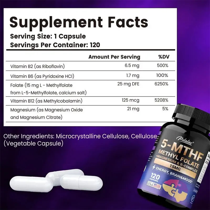 Methylfolate Supplement for Brain & Heart Health, Memory Boost