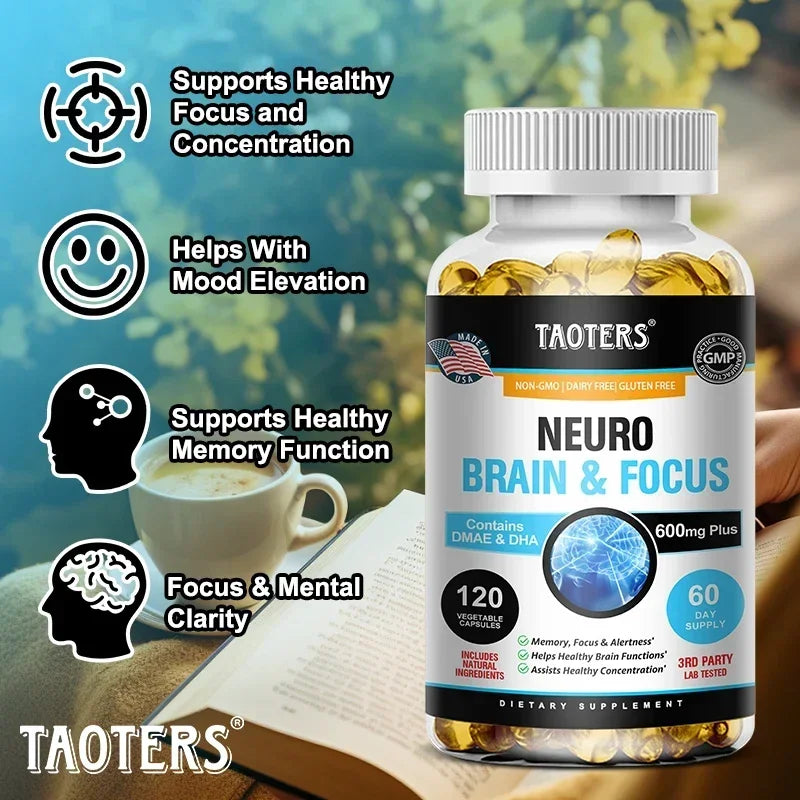 Nootropic Brain Booster Supplement: Memory, Focus & Clarity Capsules