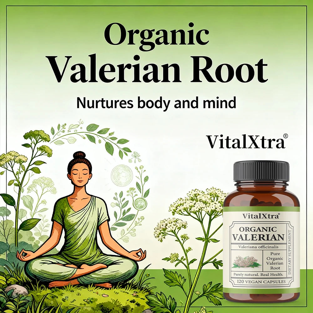 Premium Valerian Root Capsules 450mg, Natural Sleep & Relaxation Support, Relieves Stress, Vegan Non-GMO, for Men & Women