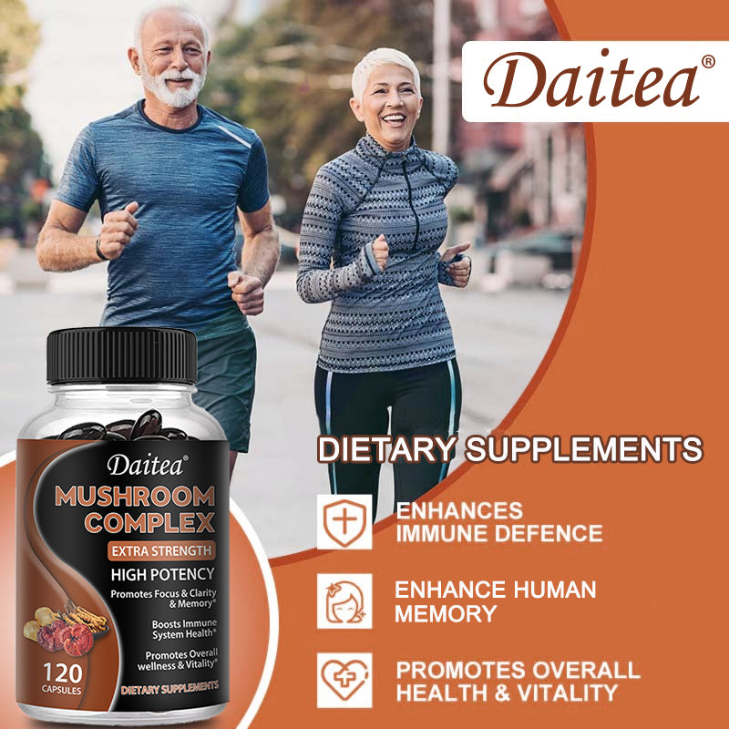 Mushroom Supplement: Lion's Mane Cordyceps Brain Boost & Immune Support Supplement