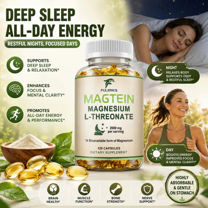 Magtein Magnesium L-Threonate Supplement, Clinically Studied to Boost Brain Magnesium, Improve Memory, Focus & Restful Sleep