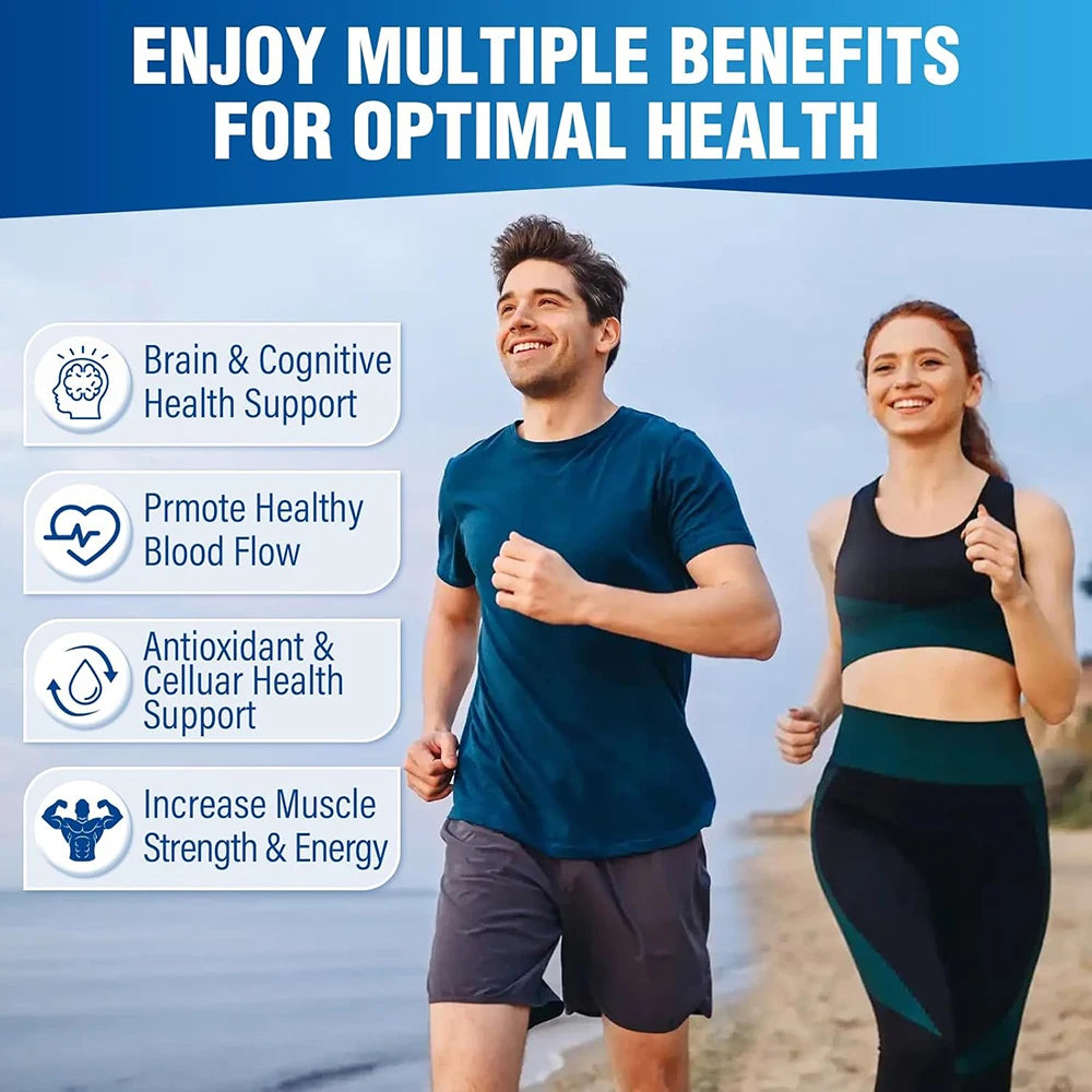 H2 Molecular Hydrogen 60 Tablets - Supports Healthy Aging, Cellular Energy & Brain Health - with Elemental Magnesium - GMO-Free