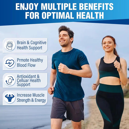 H2 Molecular Hydrogen 60 Tablets - Supports Healthy Aging, Cellular Energy & Brain Health - with Elemental Magnesium - GMO-Free