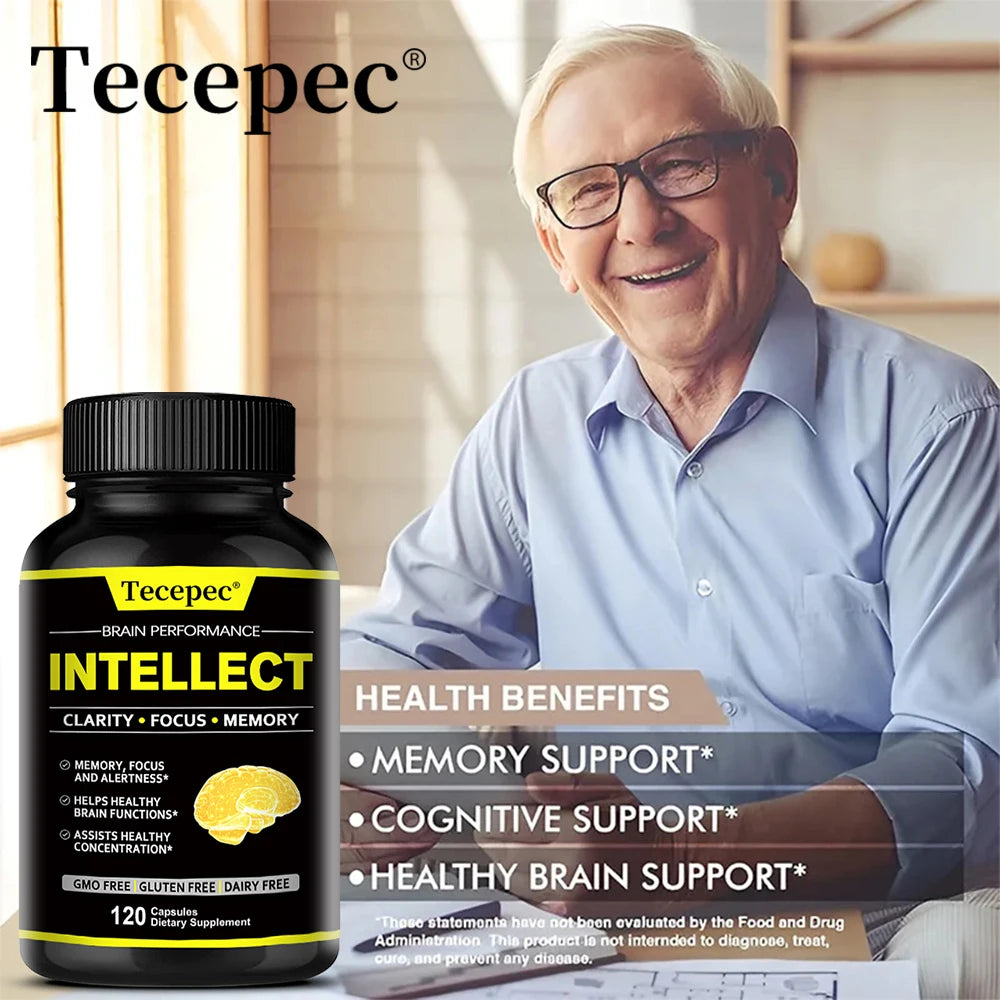 Nootropics Capsules - Support Healthy Brain Function, Help Fight Mental Dullness and Brain Fog, and Slow Brain Aging
