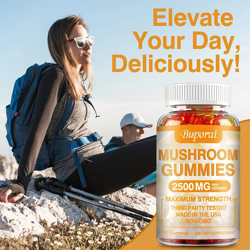 Mushroom Gummies - Boost Memory & Focus, Enhance Immunity