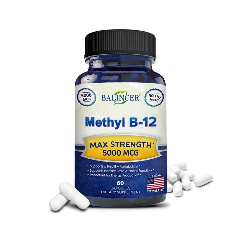Balincer Vitamin B12 Capsules - Supports Energy Metabolism, Mood, Heart, Nervous System Support, Supports Brain Cell Function