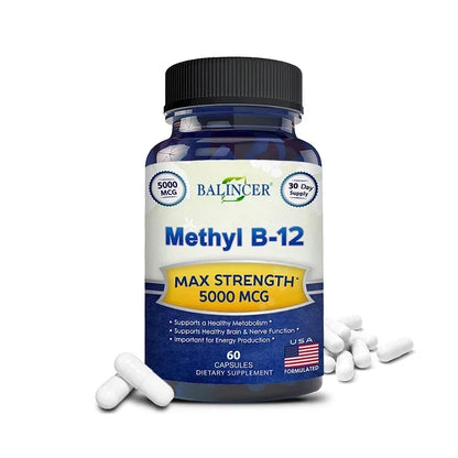 Balincer Vitamin B12 Capsules - Supports Energy Metabolism, Mood, Heart, Nervous System Support, Supports Brain Cell Function