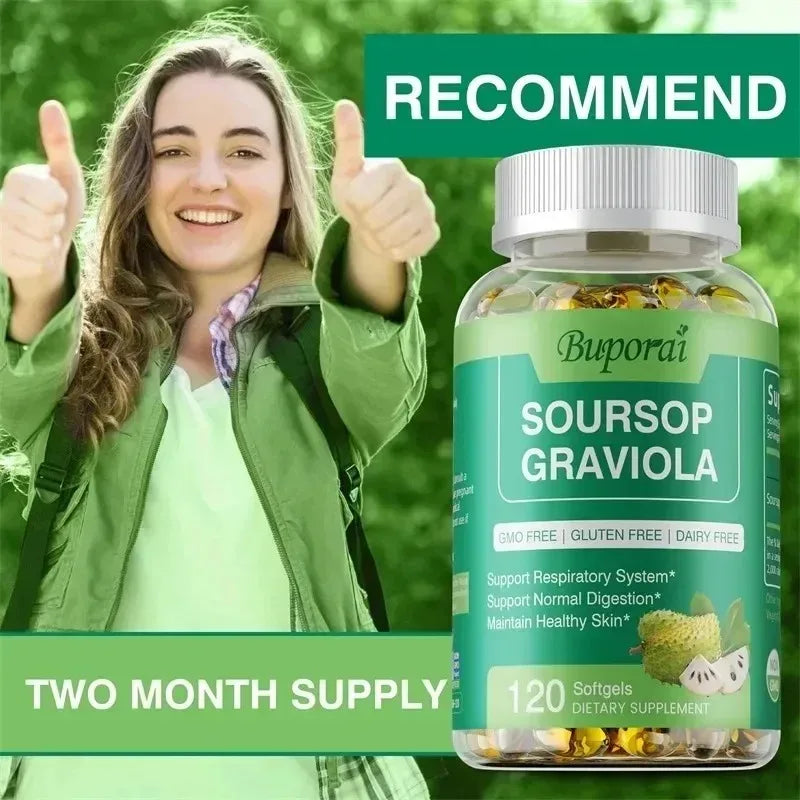 Soursop Graviola Capsules - Immune Boost & Cell Support