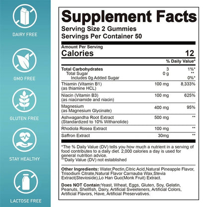 Magnesium Glycinate Gummies - Sleep & Relaxation Boost - 60 Ct