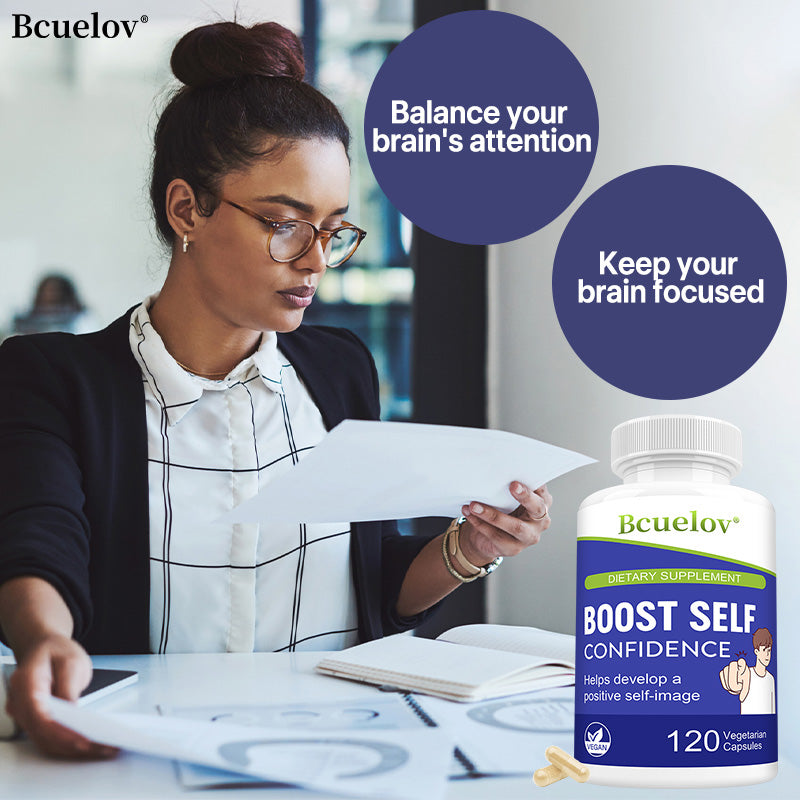 Brain Supplement: Self-Confidence Capsules - Boost Brain & Focus, Non-GMO
