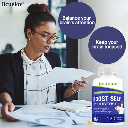 Brain Supplement: Self-Confidence Capsules - Boost Brain & Focus, Non-GMO