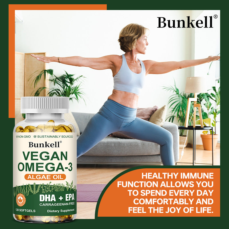 Vegan Omega 3 Algae Oil - DHA & EPA for Heart & Brain Health