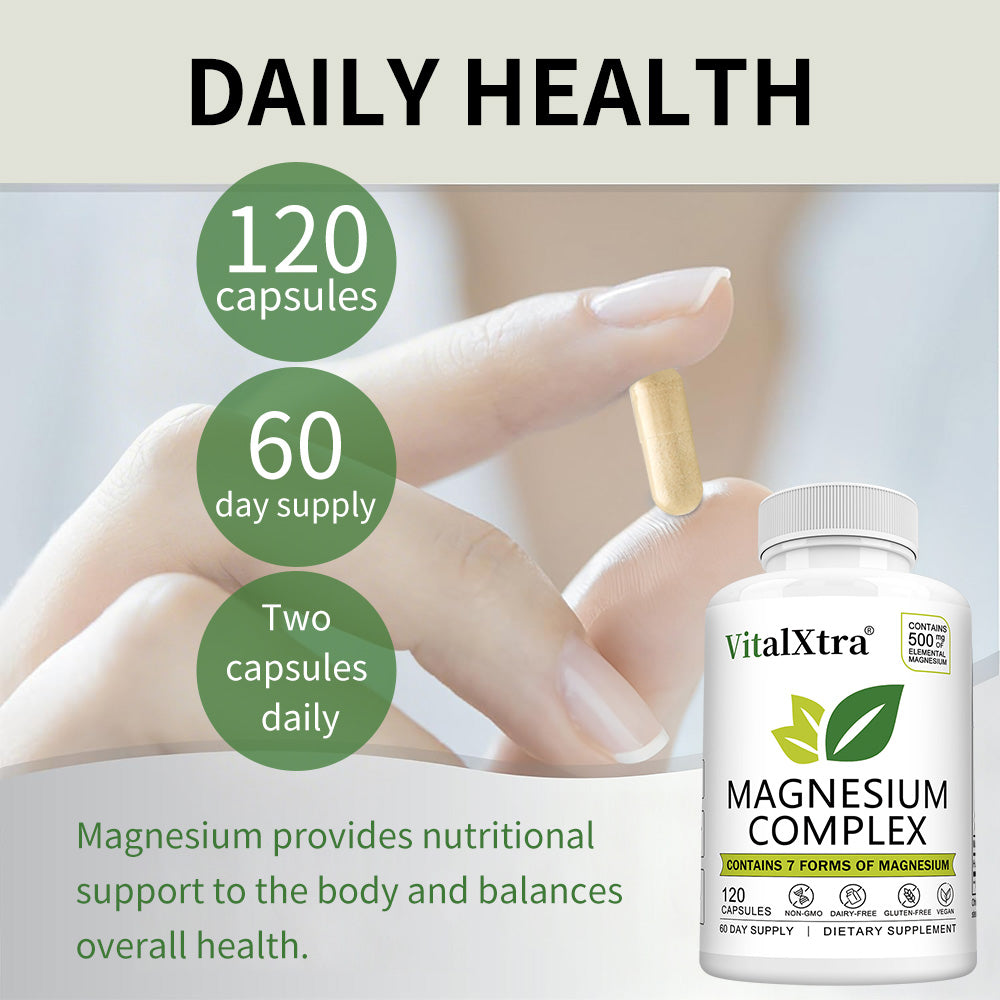 Magnesium Supplements Complex 7-in-1: Calm & Sleep Support