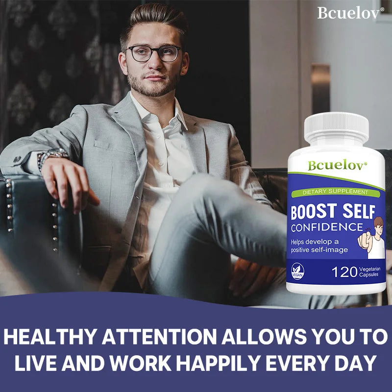 Brain Supplement: Self-Confidence Capsules - Boost Brain & Focus, Non-GMO