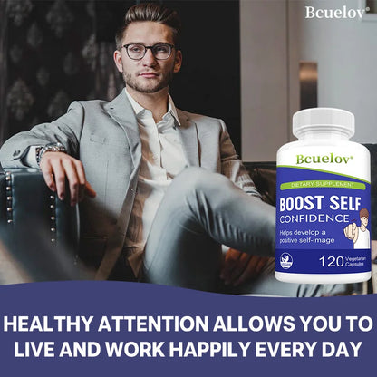 Brain Supplement: Self-Confidence Capsules - Boost Brain & Focus, Non-GMO