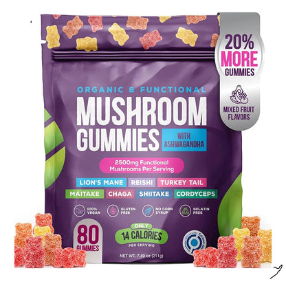 Mushroom Gummies - Immunity & Heart Health Boost