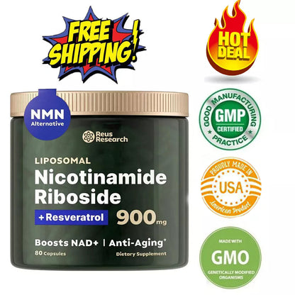 Nicotinamide Riboside & Resveratrol, NAD+ Booster 900mg 