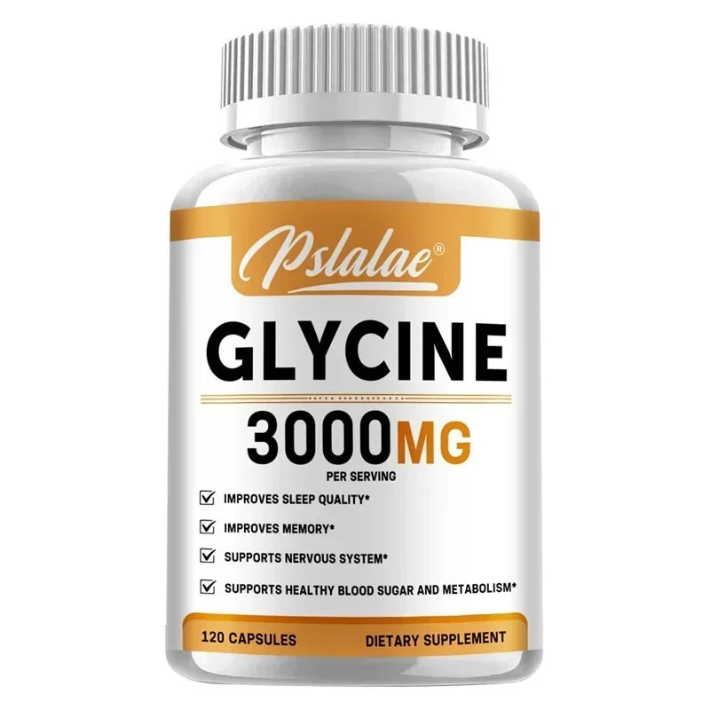 Glycine Supplement - Promotes Restful Sleep and Relaxation, Muscle, Bone, Joint, Brain and Heart Health, Vegan