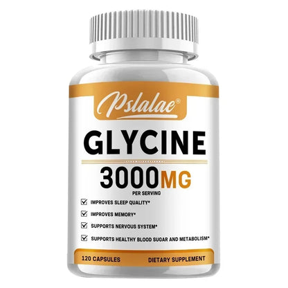 Glycine Supplement - Promotes Restful Sleep and Relaxation, Muscle, Bone, Joint, Brain and Heart Health, Vegan