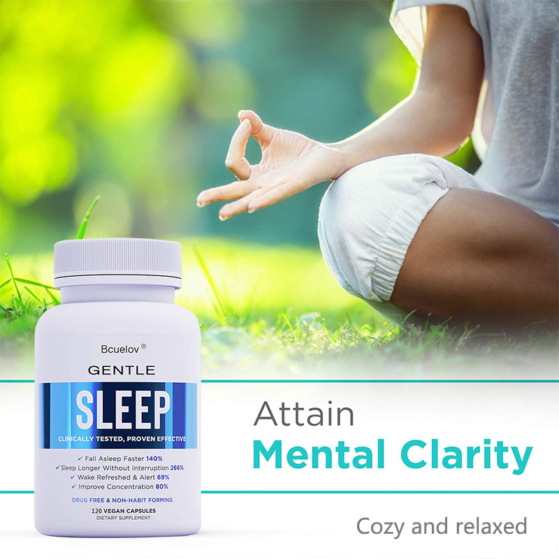 Sleep Supplement: Natural Sleep Aid - Fall Asleep Faster, Stress Relief