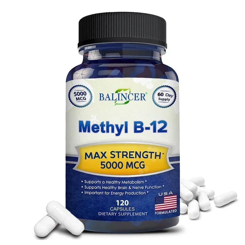 Balincer Vitamin B12 Capsules - Supports Energy Metabolism, Mood, Heart, Nervous System Support, Supports Brain Cell Function