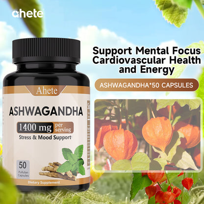 Ashwagandha Supplement: Stress Relief Supplement - Double Strength 1406mg