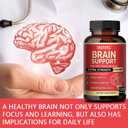 Advanced Nootropic Brain Capsules - Bacopa Monnieri, Support Memory Focus Cognition Mental Clarity & Daily Brain Performance