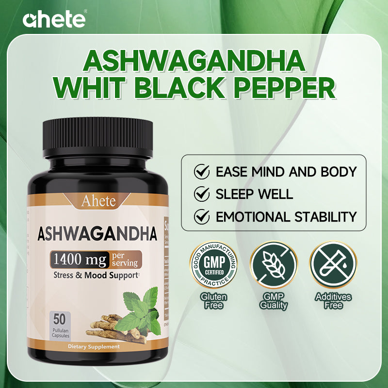 Ashwagandha Supplement: Stress Relief Supplement - Double Strength 1406mg