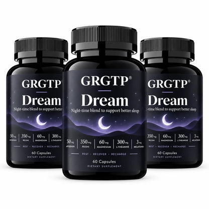 Dream Capsules - Calm Mood, Relaxation, Relieve Insomnia, For Deep Sleep, Improve Focus, Brain Health, Enhanced Mental Clarity