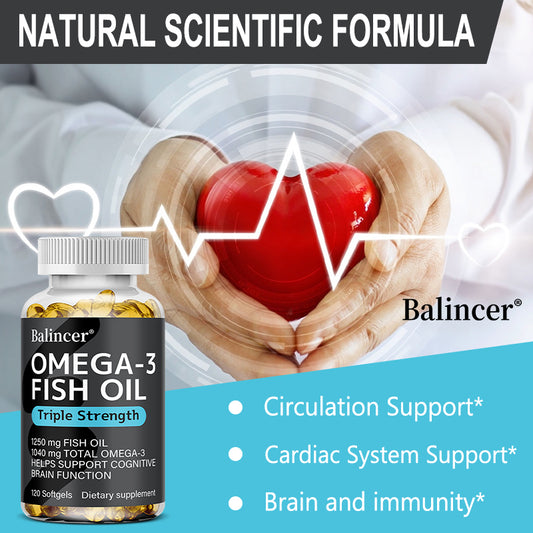 Omega 3 Fish Oil - DHA & EPA - Brain & Heart Health - 120 Caps