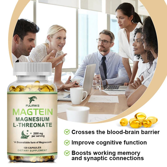 Magtein Magnesium L-Threonate Supplement, Clinically Studied to Boost Brain Magnesium, Improve Memory, Focus & Restful Sleep
