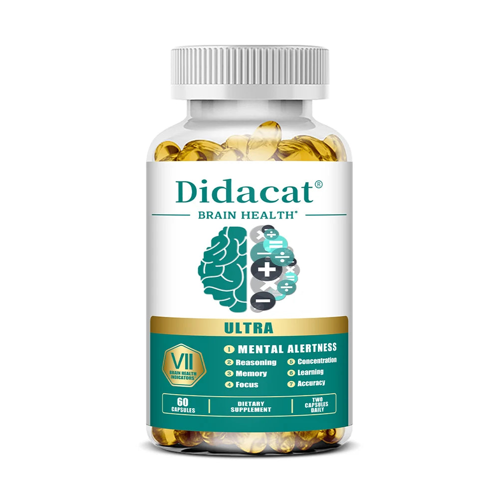 Phosphatidylserine Capsules - with Vitamins B6 and B12, Enhance Memory and Concentration, Refresh The Mind, Support Energy