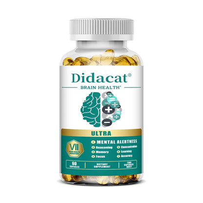 Phosphatidylserine Capsules - with Vitamins B6 and B12, Enhance Memory and Concentration, Refresh The Mind, Support Energy