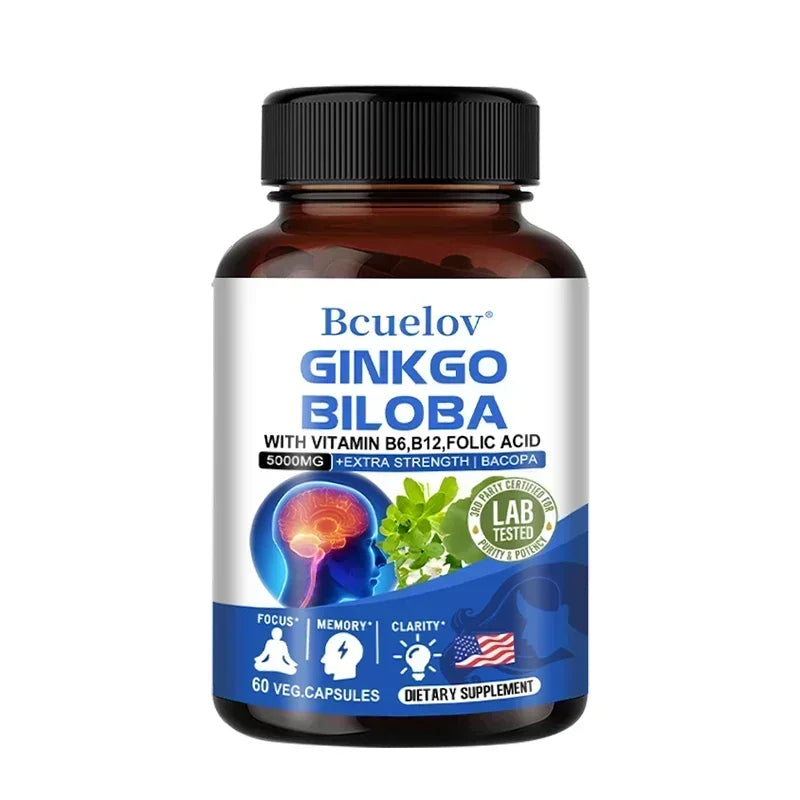 Ginkgo Biloba 5000mg Extra Strength - Boost Memory & Focus