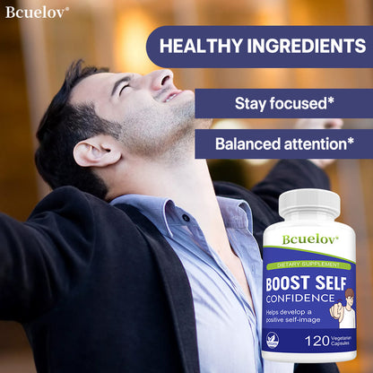 Brain Supplement: Self-Confidence Capsules - Boost Brain & Focus, Non-GMO