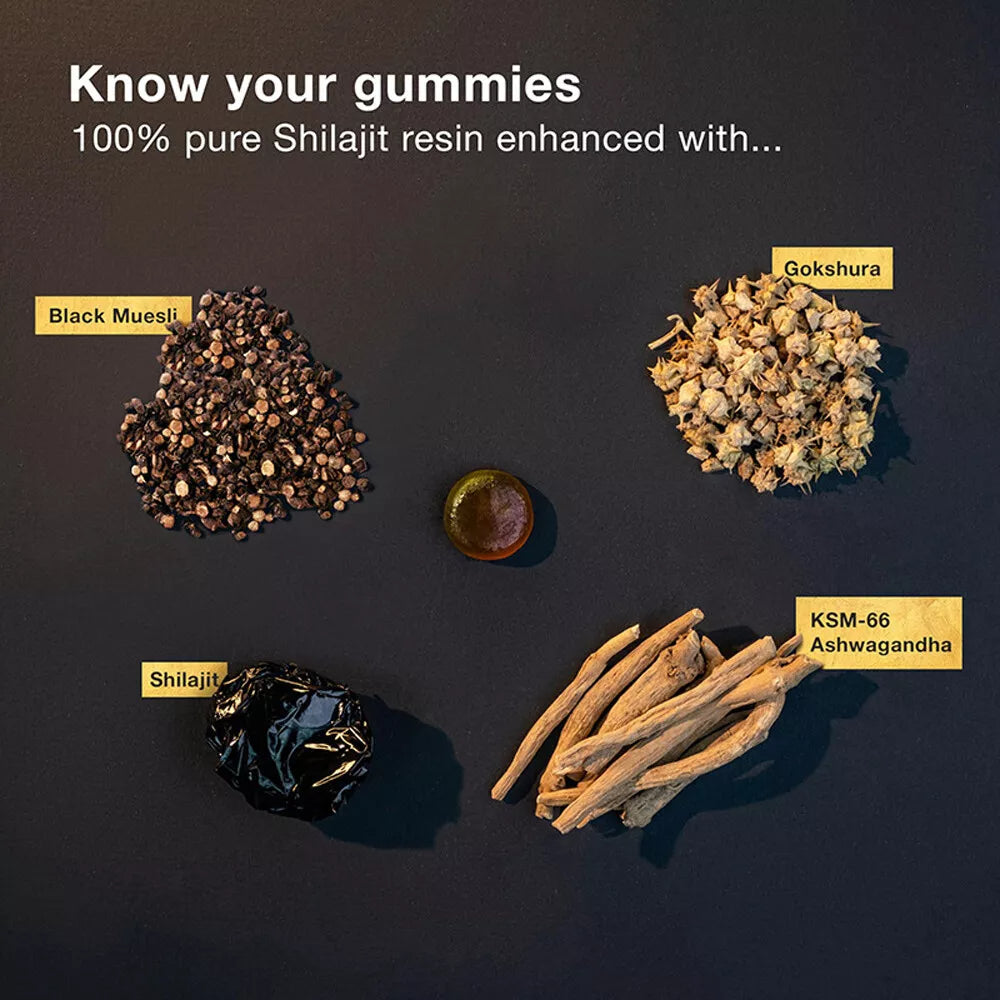 Ashwagandha Shilajit Gummies 3000mg: Energy & Immune Boost