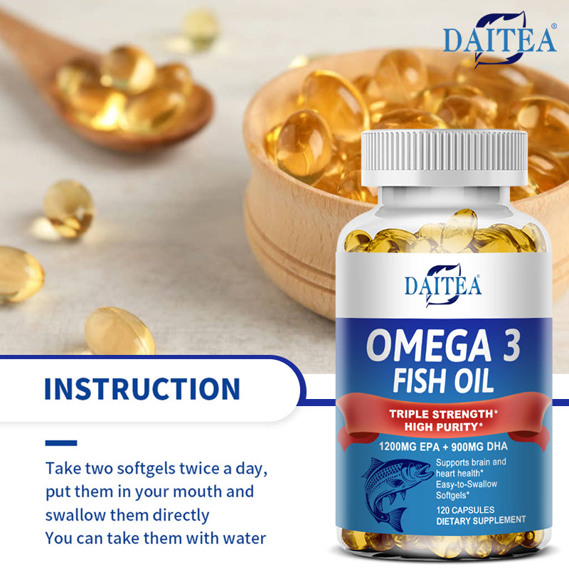 Omega 3 Fish Oil - Triple Strength EPA & DHA, 30/60/120 Caps