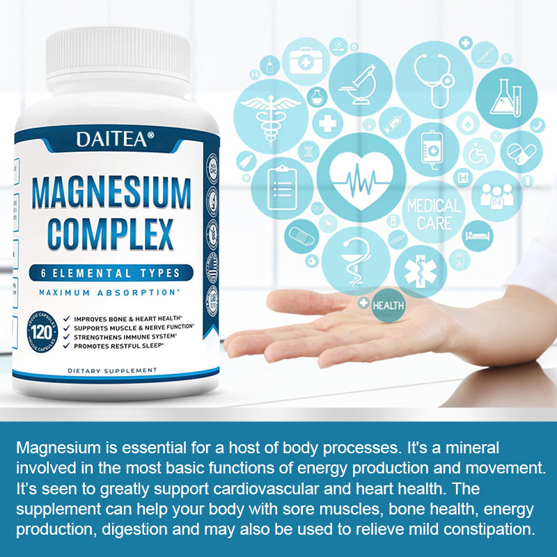 Magnesium Supplements - Muscle & Nerve Support, High Absorption