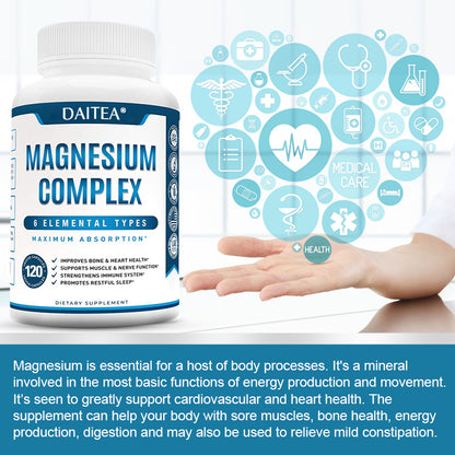 Magnesium Supplements - Muscle & Nerve Support, High Absorption
